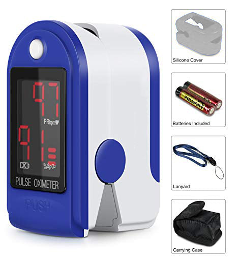 Standard Finger Pulse Oximeter - Colors may vary